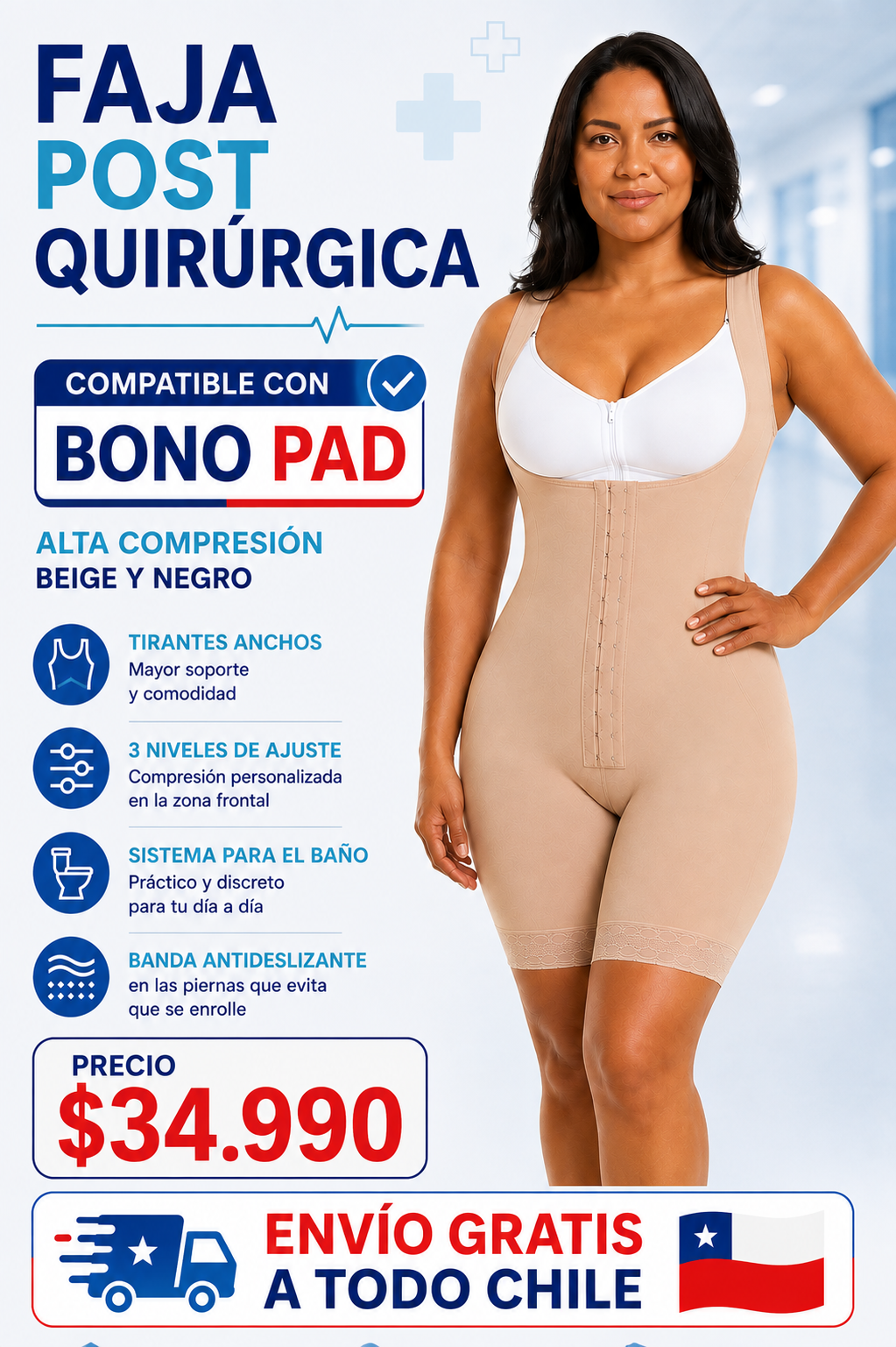 Faja Postoperatoria Bono PAD