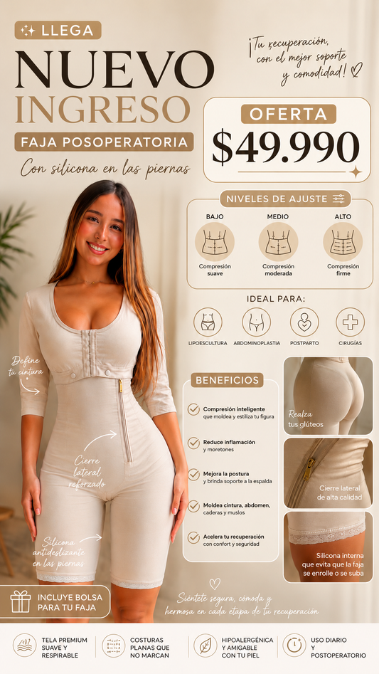 Faja Postoperatoria con Mangas y Sostén