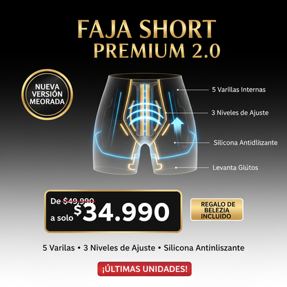 Banner promocional Faja Short Premium 2.0